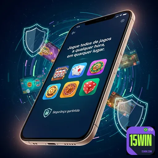 Imagem de um smartphone com tela de app de casino em uso