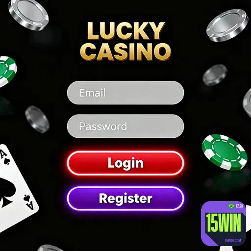 Convidativo ambiente de cassino online com login de acesso