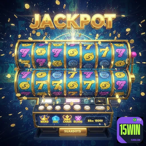 Imagem de uma máquina caça-níquel no site 15win, destaque para slots emocionantes e apostas divertidas.